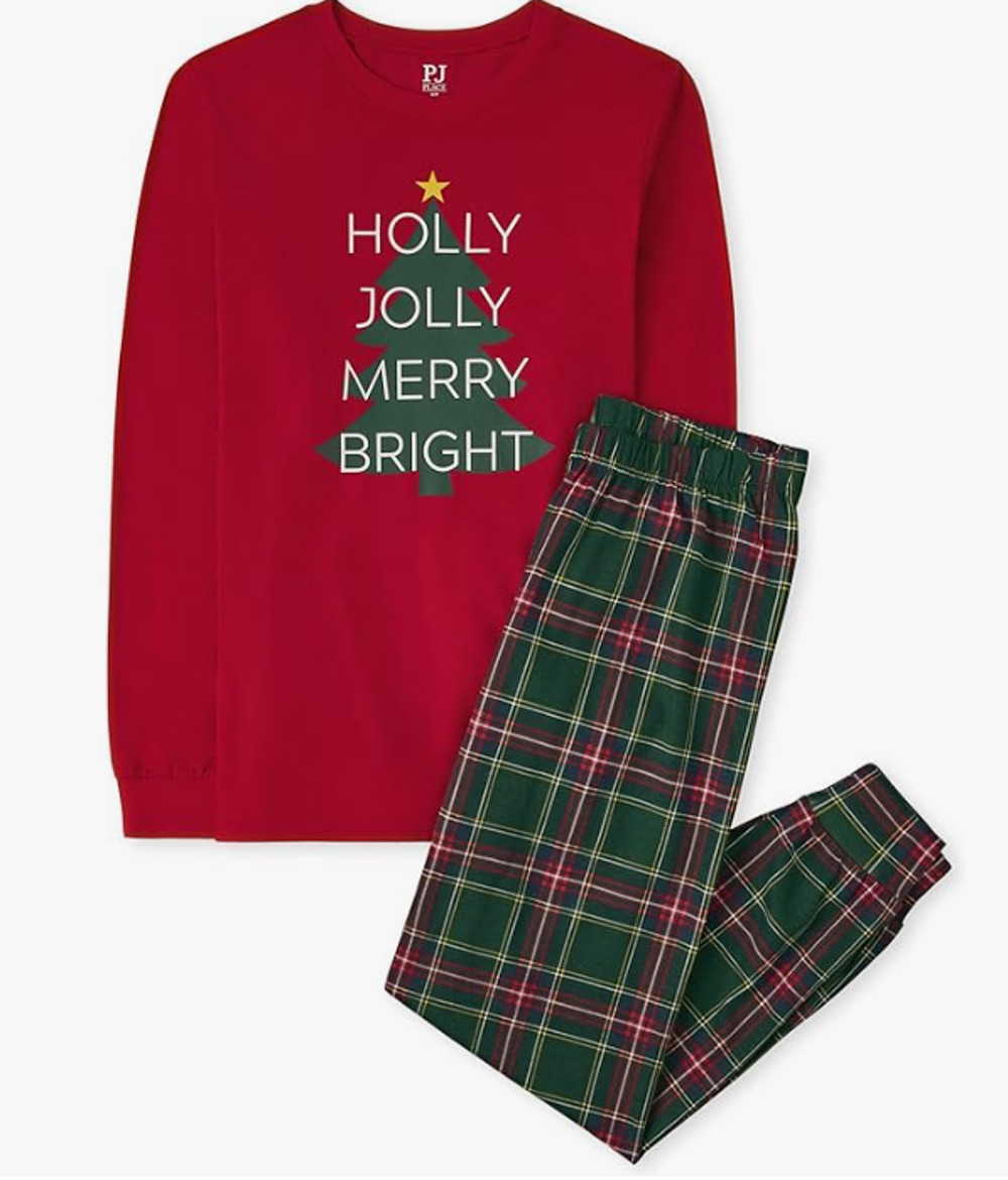 The Children’s Place Holiday Pajama Set – Unisex Adult Medium – 100% Cotton -NWT